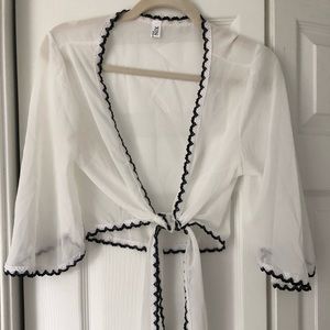 White kimono shrug